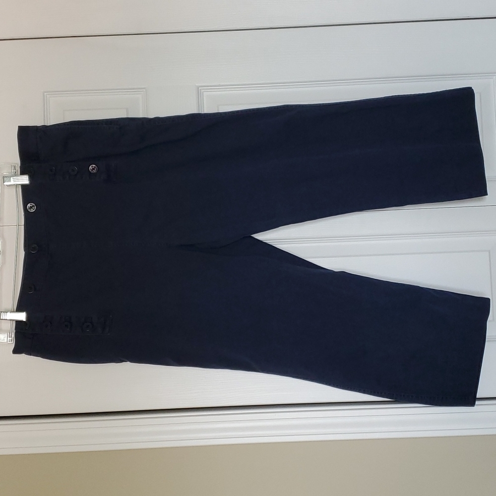 J.crew Chino cropped navy blue nautical sailor pants size 14 euc